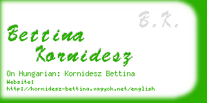 bettina kornidesz business card